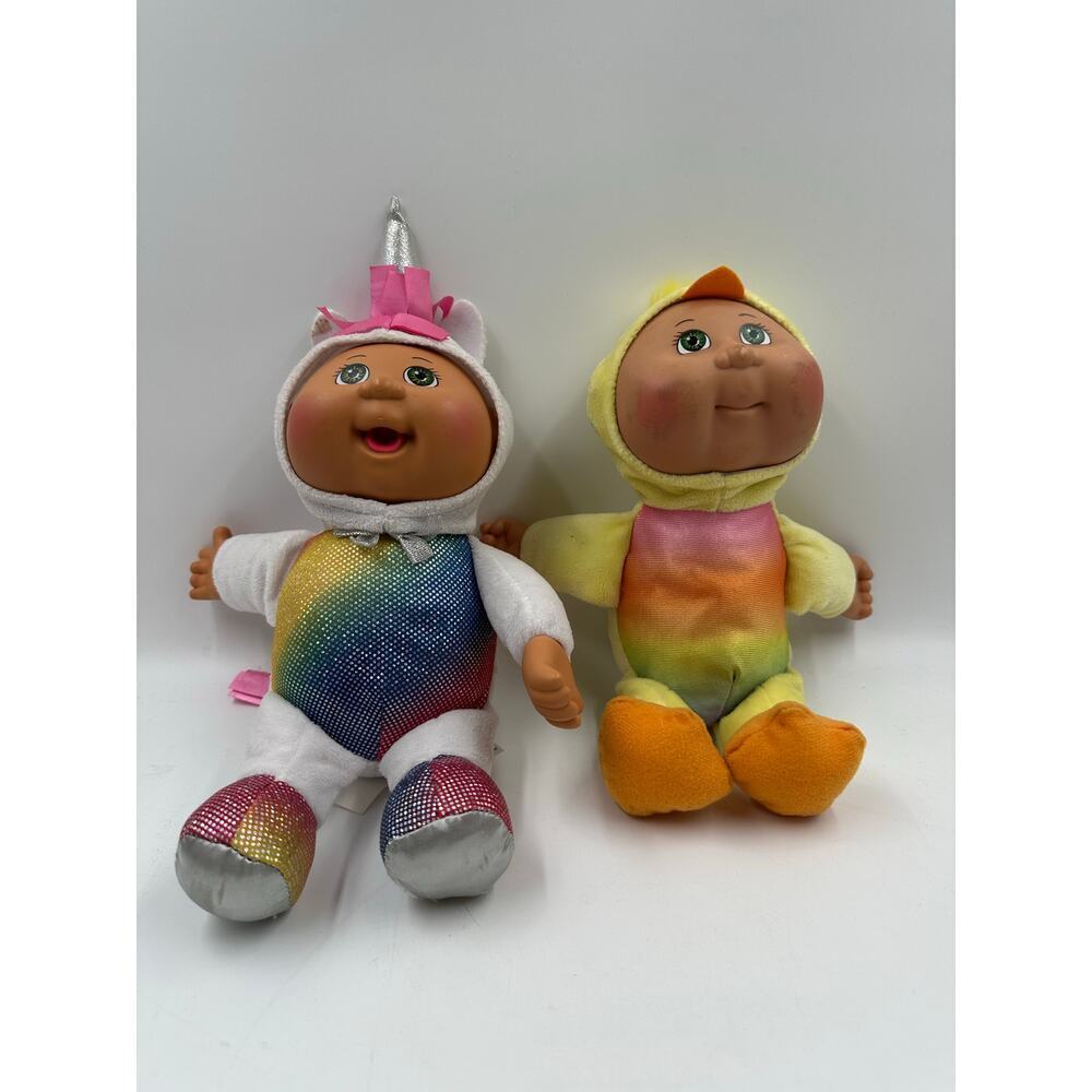 Cabbage Patch Cuties Fantasy Friends Shimmer Unicorn and Cutie Rainbow Chick - Picture 1 of 3